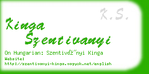 kinga szentivanyi business card